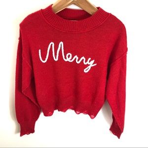 Wildfox Red 'Merry' Sweater